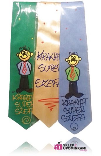 krawat z napisem dla szefa 