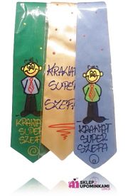Krawat z napisem Super Szef