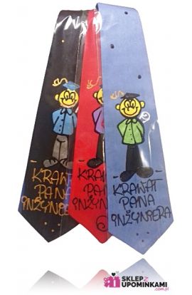 krawat z napisem pana inżyniera prezent pamiątka