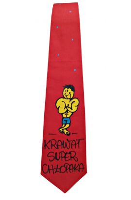 Krawat z napisem Super Chłopak