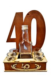 Kieliszki butelka Podium 40 urodziny