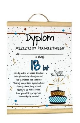 dyplomy życzenia 18 urodziny chłopaka